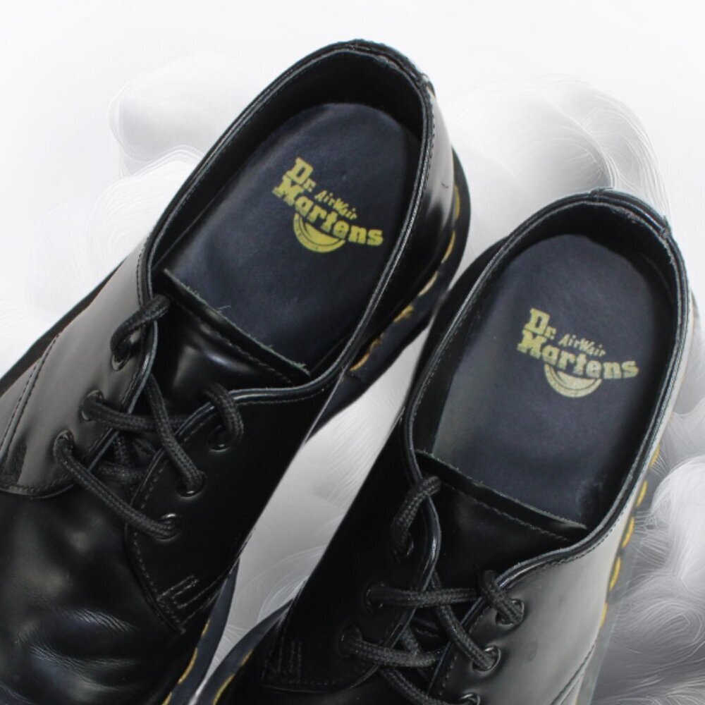Dr. Martens 1461 Bex Black Leather Platform Oxford Shoes Women's 6 - Picture 8 of 11